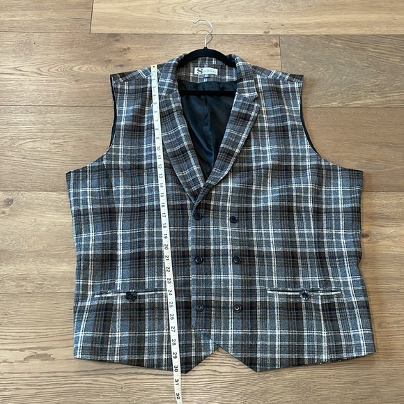 SILVERSILK Wool Blend Plaid Vest Size 4X - Picture 9 of 11